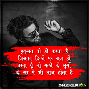 2 line attitude shayari status in hindi and english font