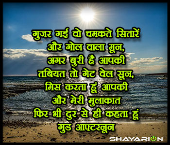 Good Afternoon Shayari in Hindi for Girlfriend