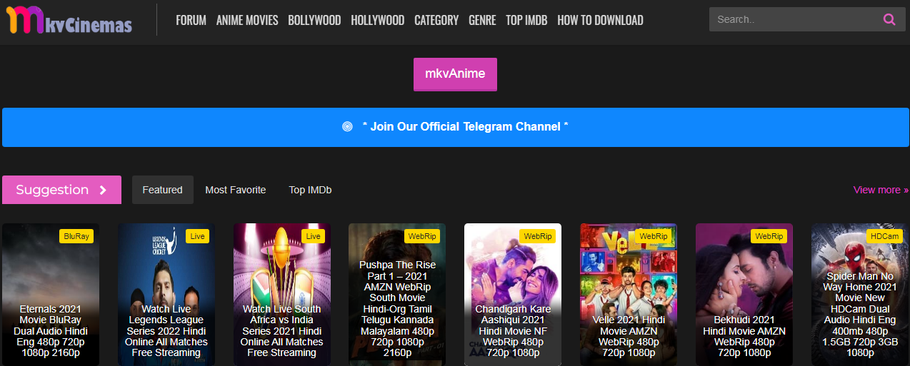 MkvCinemas 2022: Download HD Bollywood, Hollywood Hindi Dubbed & South  Movies | Shayarion